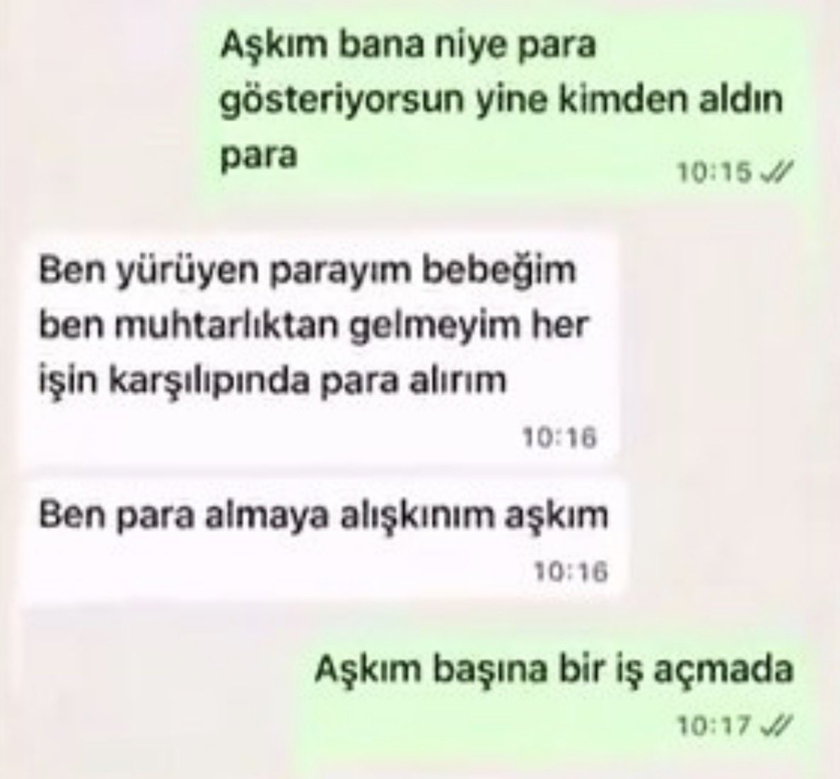 MilliyetciX's tweet photo. CHP’li Menderes Belediye Başkanı İlkay Çiçek’in evli ve 2 çocuk babası olduğu ortaya çıktı. 

Çiçek’in metresinin, yolsuzluk konusunda kendisini uyardığı mesajlar yayınlandı:

▪️Yakışıklı boğam, senin o tombik yanaklarını yerim.

▪️Aşkım bana niye para gösteriyorsun yine kimden aldın?

▪️Aşkım başına iş açma…