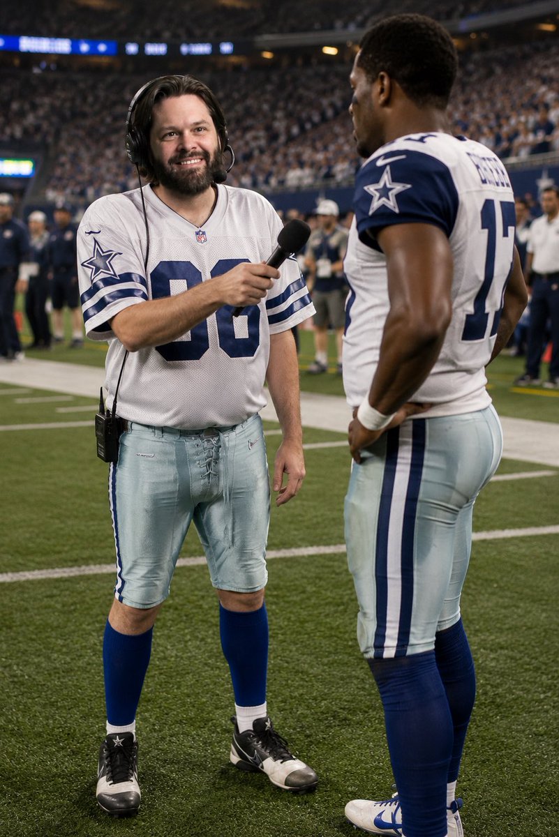 ashtonlummus's tweet photo. @gordonkeith undercover and infiltrating the Cowboys roster to get hard hitting alien conspiracy intel https://t.co/E3pqx89nmy