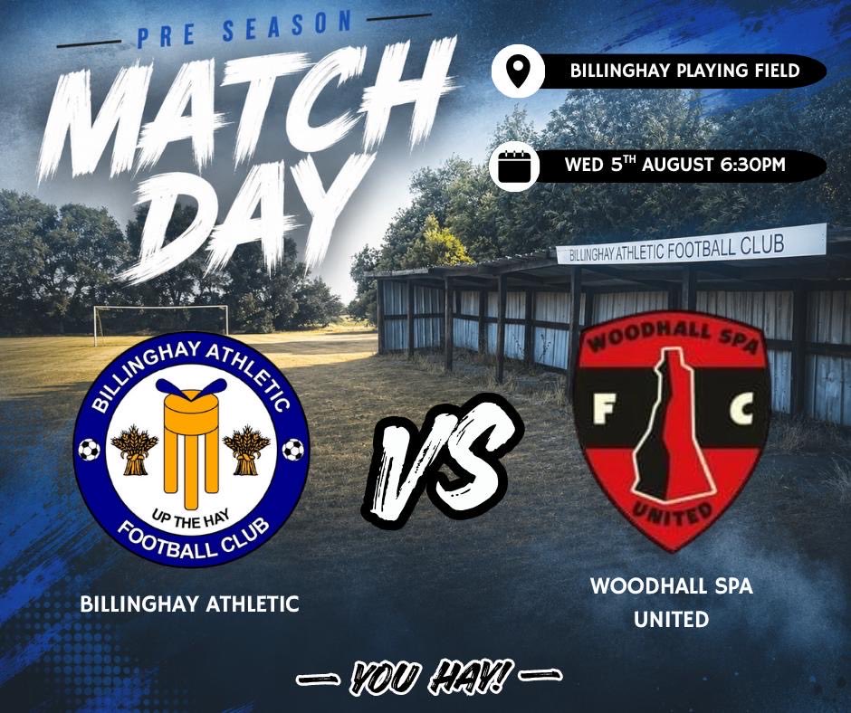 BillinghayAth's tweet photo. Back in action tonight for a midweek run around! On home soil against Woodhall Spa!⚽️

#YouHay⚽️🔵⚫️ https://t.co/ZBOOONEI1O