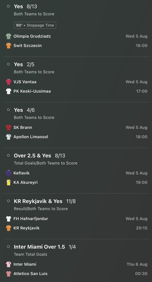 EmpTips's tweet photo. Wednesday Longshot Acca 
(Shoutout @FozzyTips for a few shouts)

18/1 (0.25u) 💸

Add To Your Bet Slip - https://t.co/T7nOuY5ama

❤️ if you’re on https://t.co/uitt0MqvXn