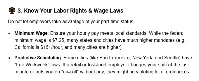 Chloe_AAA1's tweet photo. When searching for a part-time job in the U.S., you should focus on these four critical areas:
1. Steer Clear of Job Scams
2. Understand W-2 vs. 1099 Taxes
3. Know Your Labor Rights &amp; Wage Laws
4. Avoid "Under-the-Table" Cash Gigs https://t.co/zHgo98beEE
