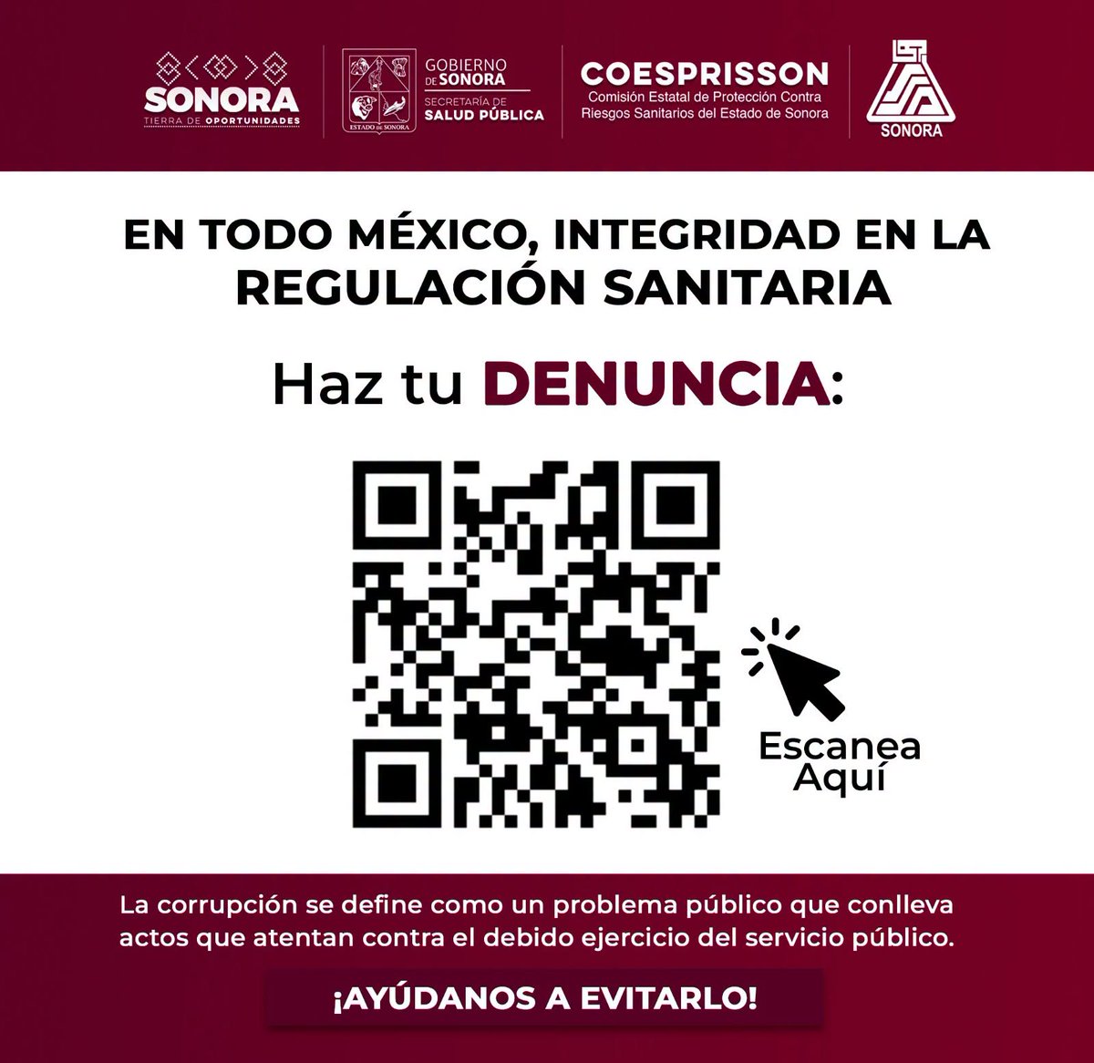COESPRISSON's tweet photo. Trabajamos de manera coordinada con el Gobierno de México para fortalecer un servicio público basado en la ética, la integridad y el compromiso con la ciudadanía.

¡Haz de #denuncia!
👉 https://t.co/fd3AcRI8LW

#COESPRISSON #LaboratorioEstatalSonora #RegulaciónSanitaria https://t.co/EbHgGYPgvK