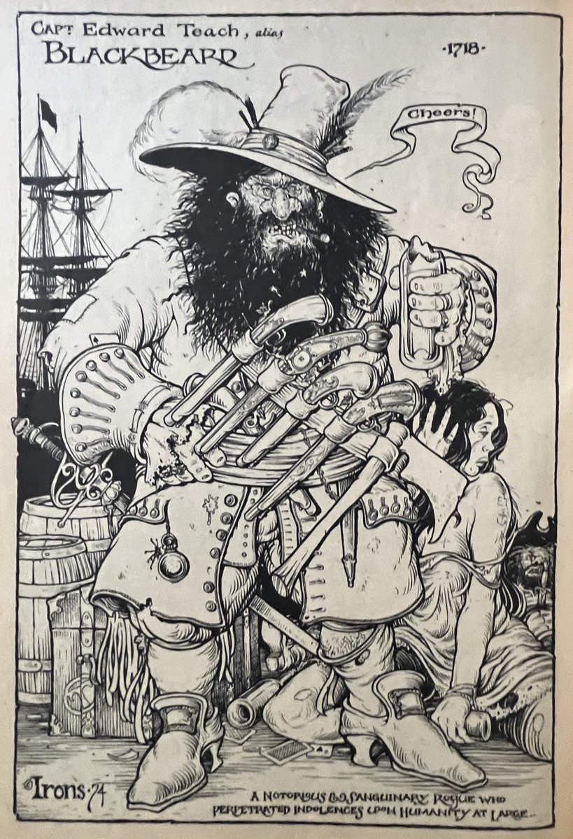 PowerCosmic13_'s tweet photo. #GregIrons’ pirate pin-ups from SLOW DEATH #7 (the colour one is from the back cover) https://t.co/rR3ZAI0Kvr