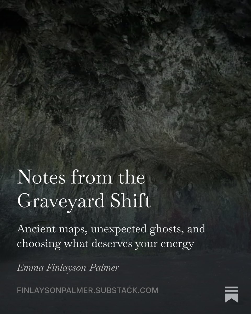 FinlaysonPalmer's tweet photo. This week's Notes from the Graveyard Shift are up now on Substack 🪦

Ancient maps, unexpected ghosts, and choosing what deserves your energy

https://t.co/1qxQKdm7RV

#NotesFromTheGraveyardShift #gothic #writing #writingcommunity #graveyards https://t.co/QI2EQXwXAc