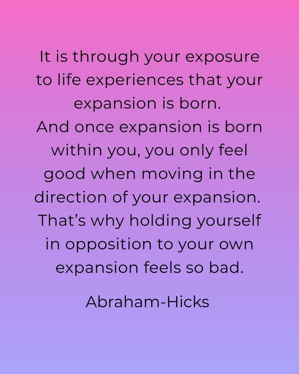 AbrahamHicks's tweet photo. It is through your exposure to life experiences that your expansion is bornβ¦.
#AbrahamHicks
#expansion
Workshops and more at:
https://t.co/lCMcJKC8pS https://t.co/KV7Is62RHE