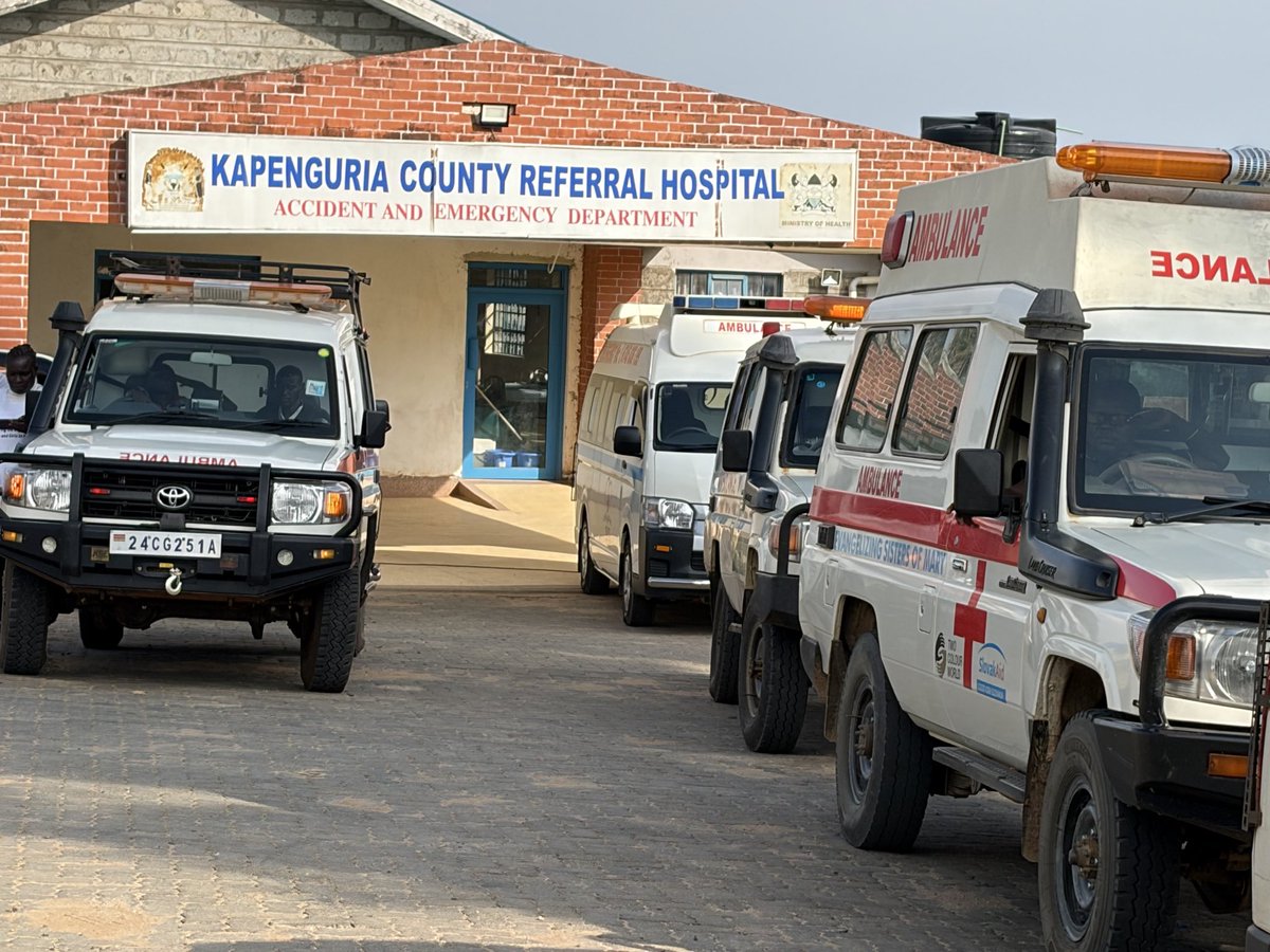 _shakenya's tweet photo. West Pokot is also on site! We are at Kapenguria County Referral Hospital to officially launch the National Ambulance Dispatch Centre (NADC), bringing the 922 emergency ambulance number closer to the people of West Pokot and all Kenyans. https://t.co/g0obDHhIo4
