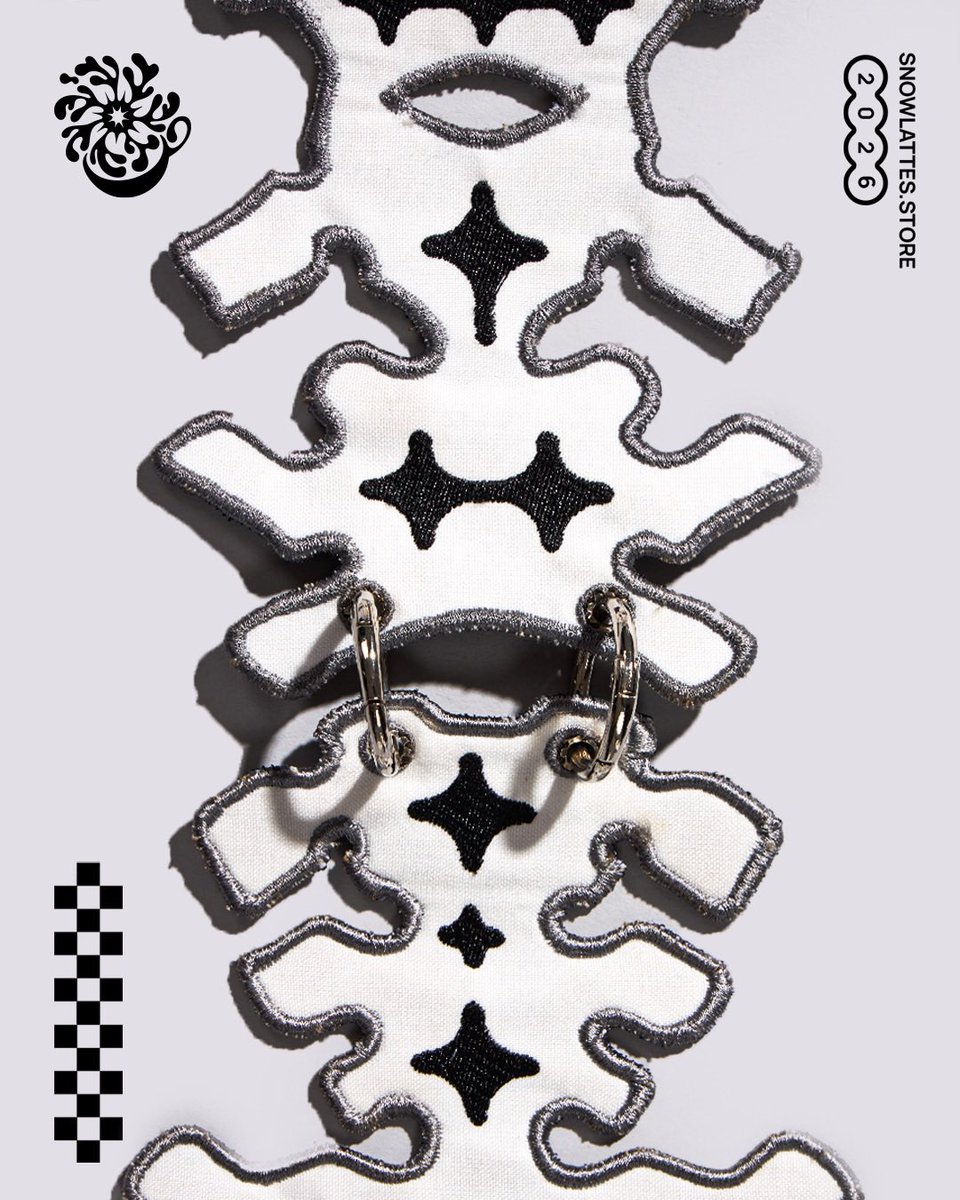 storelattes's tweet photo. Complete the look with our Vertebrae Reversible Tie from the 2026 Mortal Vessels collection 🖤🦴 

Find them on https://t.co/3qhuTzGyJx. https://t.co/crwhNZw2SS