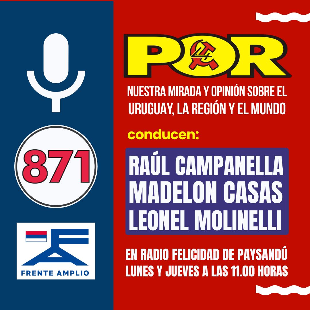 Por_UY's tweet photo. En nombre del Partido Obrero Revolucionario, Raúl Campanella analizó la candidatura a la reelección de Lula en Brasil y la escalada bélica de EE,UU e Israel contra Irán, cuestionando la visita de trece legisladores de la coalición a Israel.

Sobre la reunión de la Presidencia del Frente Amplio, donde Pereira y Varela diagnosticaron un "problema de gestión política" para explicar el bajo respaldo social al programa, discrepó, citando datos del PIT-CNT (desempleo, subempleo, informalidad y pobreza), y sosteniendo que el problema es programático y político, no de gerenciamiento o comunicación.

https://t.co/qvtGaf6mK8

@Frente_Amplio 
@OrsiYamandu 
@CosseCarolina 
@PITCNT1 
@lmolinelli 
@mpedreira18