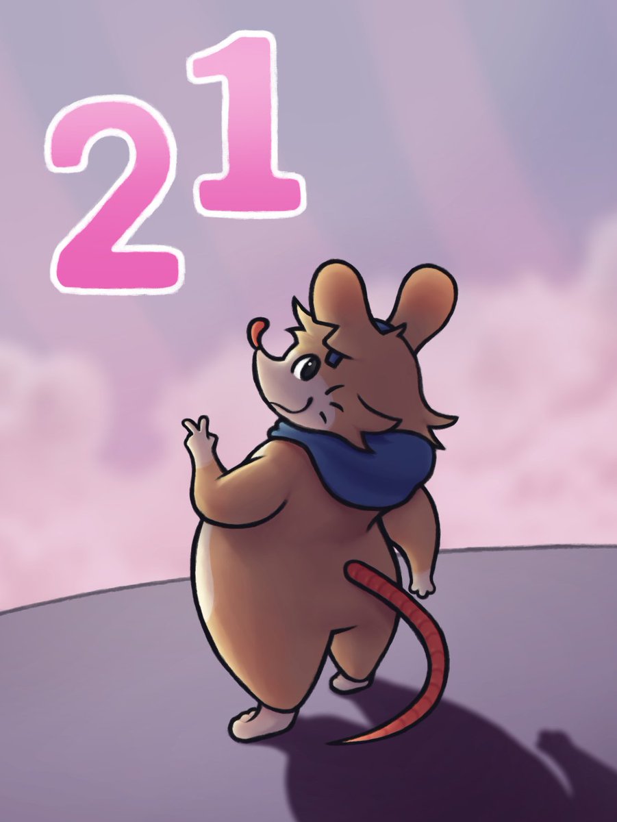 Pixel0Bit's tweet photo. (andd an alternate version w/o the birthday hat!) https://t.co/Kv5V4VUydd