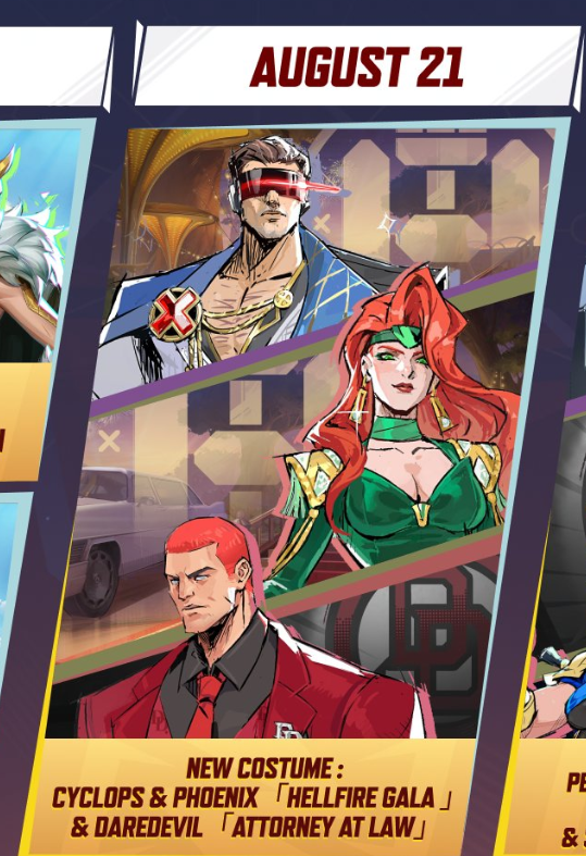 X0X_LEAK's tweet photo. ‼️JEAN AND CYCLOPS HELLFIRE GALA SKINS on AUGUST 21 #MarvelRivals https://t.co/VHienH77tb