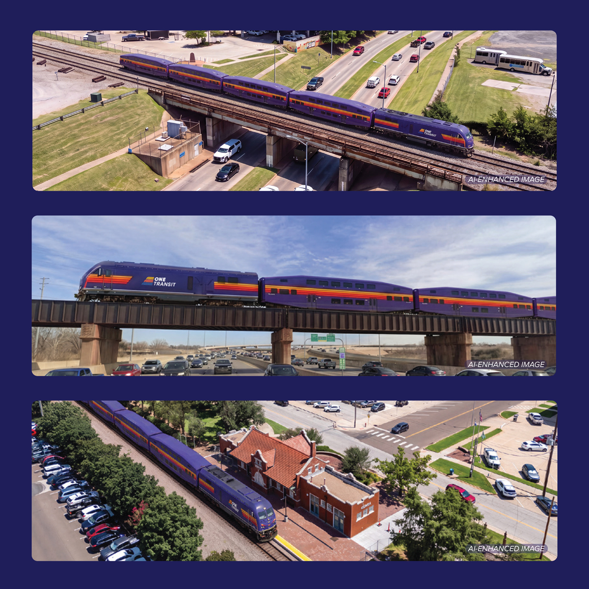 ONEtransitOK's tweet photo. What is #ONEtransit's vision we have for a unified transit system in Central Oklahoma? ONE Transit's three member cities are working together to develop a more connected regional transit system that would include improvements to local systems. Learn more: https://t.co/LC3BwIN3CJ https://t.co/VabHTJ0PKO