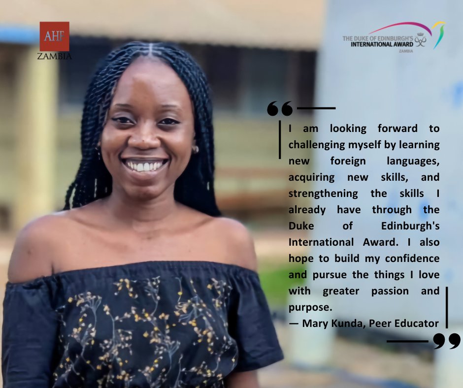 awardzambia's tweet photo. We are excited to welcome 20 Peer Educators and young people from the AHF Zambia Young People's Program across Lusaka, Central, Southern, and Copperbelt Provinces as they begin their Bronze level
We are shining a spotlight on a few of our Peer Educators! https://t.co/51c4tqxxCw