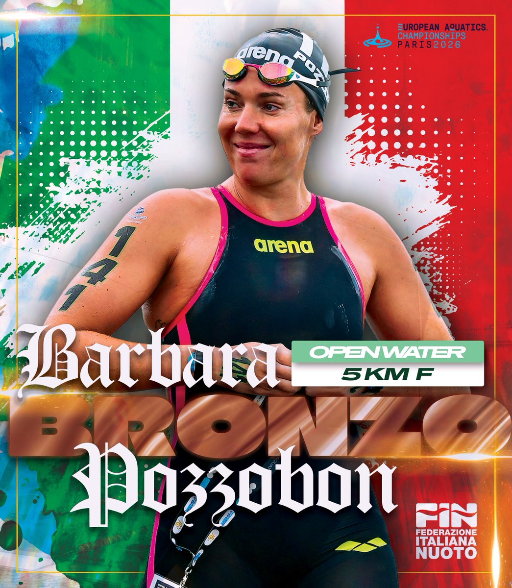 FINOfficial_'s tweet photo. POZZOBON, L'ACUTO NELLA SENNA 🔝🥉

Doppietta azzurra sul podio della cinque chilometri. Con Ginevra Taddeucci c'è una determinata Barbara Pozzobon che si prende il bronzo in 1h02'35"1.

📸 @DBM_Media https://t.co/4A5eWVSctT