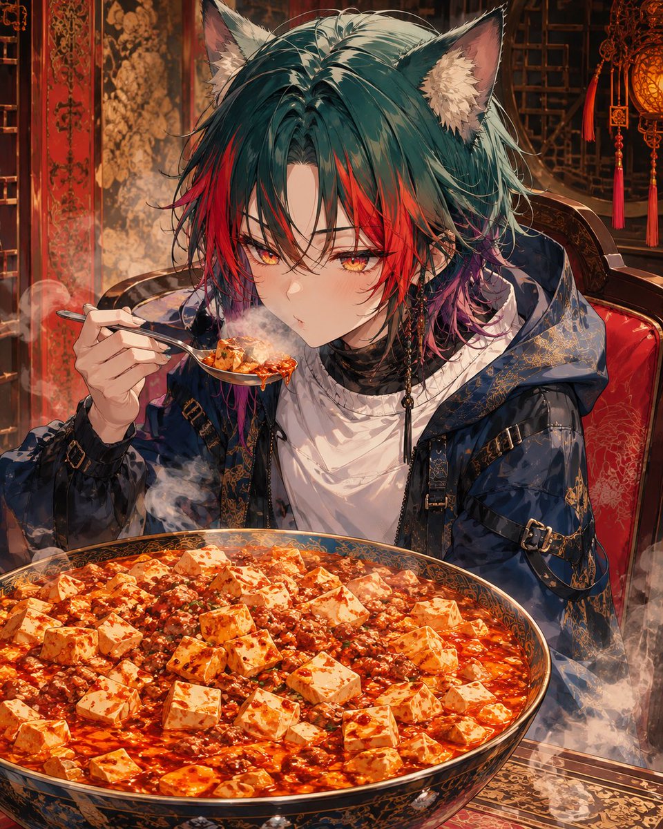 Vsd2Nt's tweet photo. #AIケモ耳曜日 
麻婆豆腐〜 https://t.co/d5uvL6MFH2
