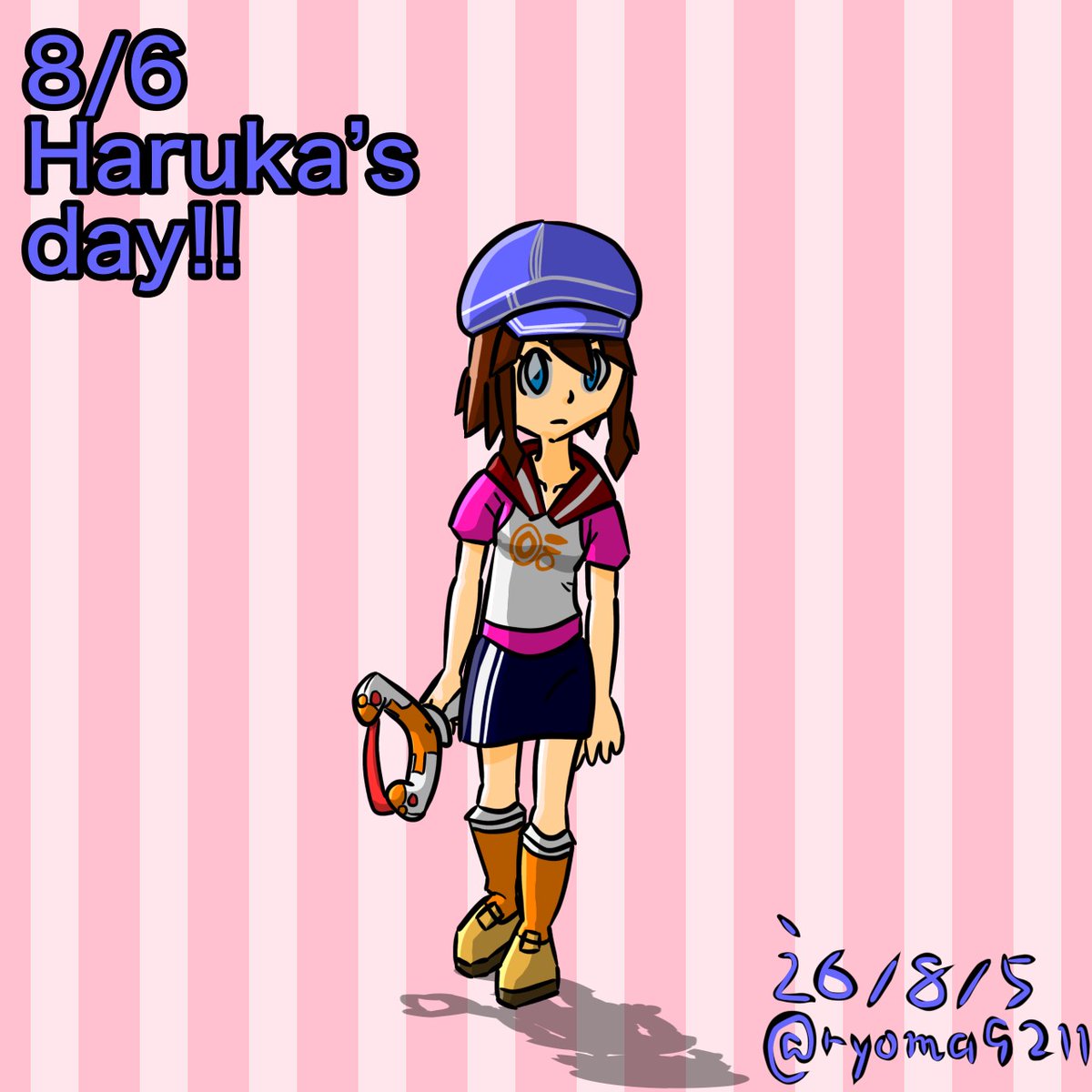 ryoma9211's tweet photo. #8月6日はハルカの日 なので、サルゲッチュ(サルバト～レ)のハルカちゃんを描きました❗️🏹
基本的にはサルバトの説明書などの模写ですが、要所要所で自分らしさを加えました✍️(チラリな鎖骨は描きたかったです🥰)
ツリ眉を加えてキリッとしてる感じにしたのもポイントですね🙂 https://t.co/NSwrmbxgTC