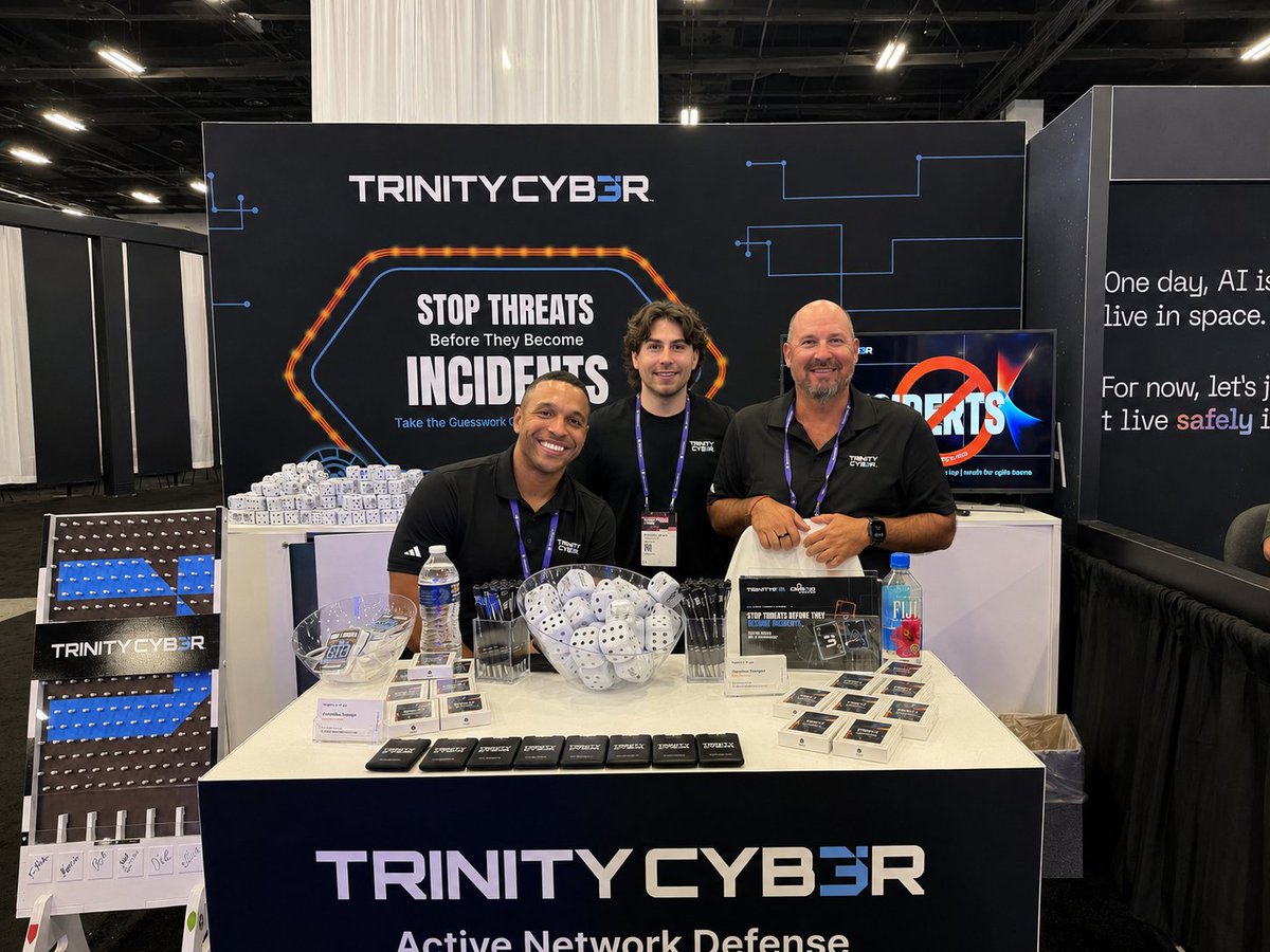 TrinityCyber's tweet photo. 🎲 This week at Black Hat USA, meet Trinity Cyber and learn how our platform edits threats out of live network sessions in real time, stopping them before they become incidents, investigations, or breaches. 

📍 Visit us in Booth #5935 to see it in action. https://t.co/CSfuResDyw