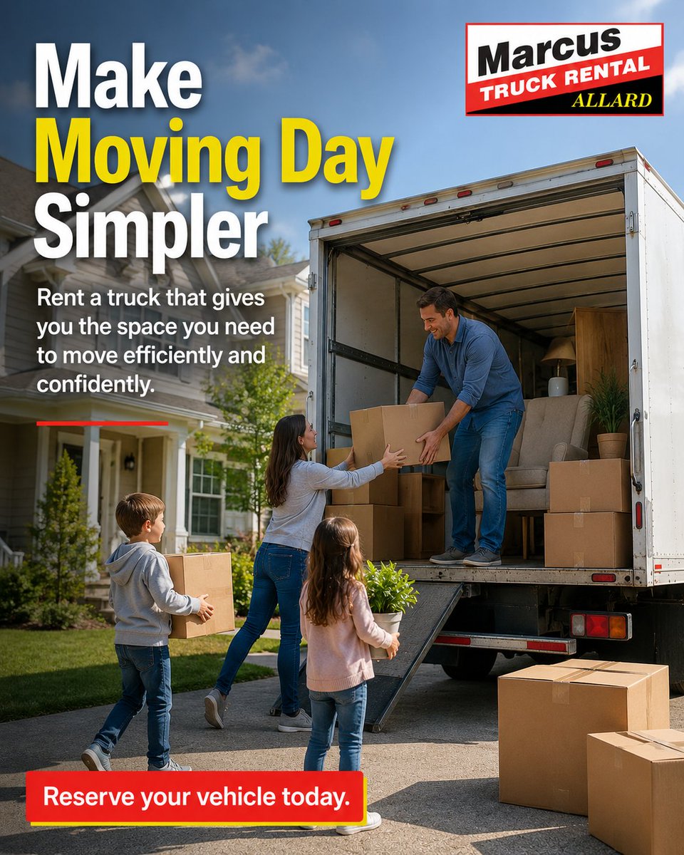 MarcusRental's tweet photo. Moving day comes with enough challenges. The right rental truck gives you the space you need to stay organized and on schedule. Visit our website.
#MovingDay #TruckRental

https://t.co/kvlF6bCNuq https://t.co/NjzN6KBEcG
