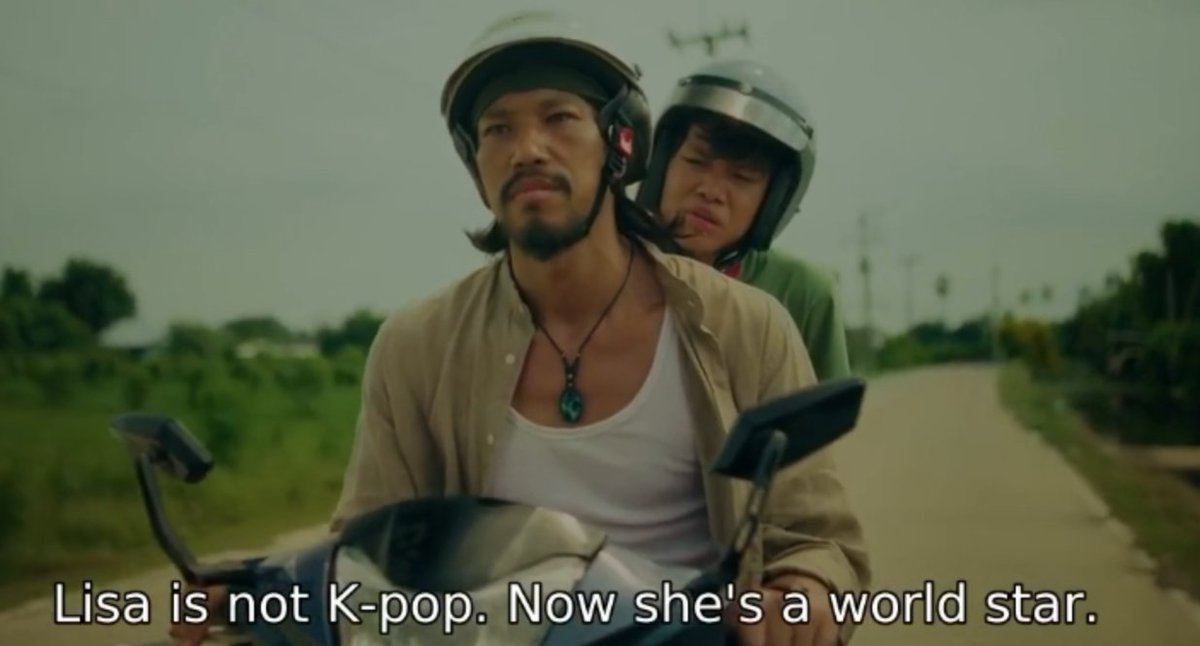 ChanelAlyannaaa's tweet photo. The dialogue:

"Let's listen to Lisa."
"K-pop?"
"Lisa is not K-pop. Now she's a world star."

That's one of the coolest LISA references we've gotten in a K-drama. 🌍👑

A Shop for Killers Season 2 Episode 6 is now streaming on Disney+.

#LISA #ashopforkillerss2 https://t.co/QUG1v5Q4BI