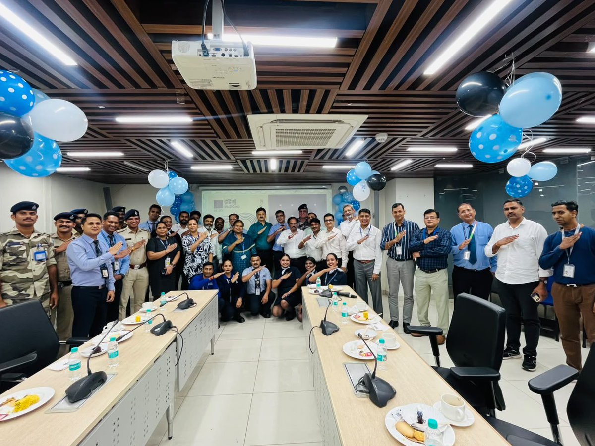 aaigoaairport's tweet photo. 20 years of soaring high! ✈️🎂 We loved celebrating @IndiGo6E’s major milestone at Goa International Airport (Dabolim) with our incredible airport stakeholders and airline team. Here’s to two decades of connecting hearts and skies! ✈️🌴✨ #IndiGo20 #GoaAirport #6E20 #FlyGoa https://t.co/rulZLD0TH9