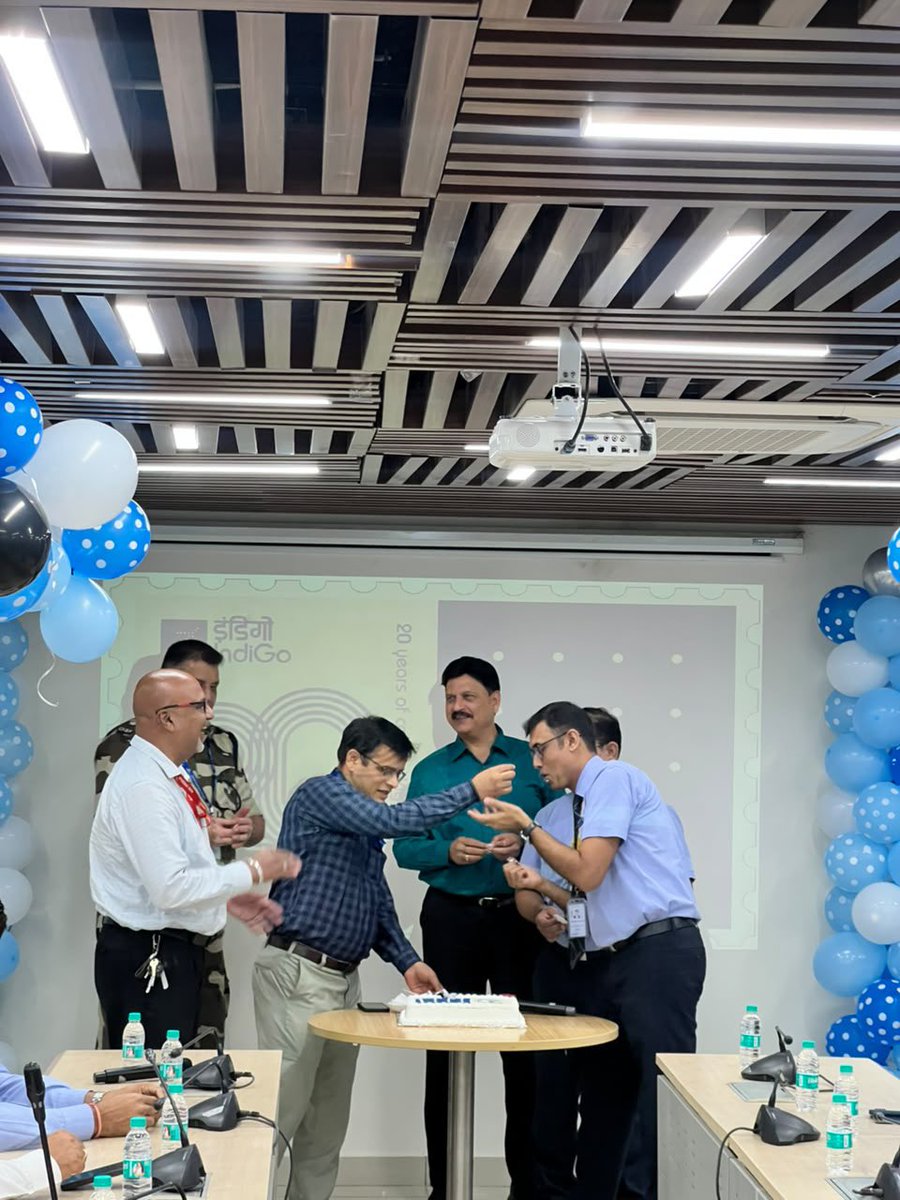 aaigoaairport's tweet photo. 20 years of soaring high! ✈️🎂 We loved celebrating @IndiGo6E’s major milestone at Goa International Airport (Dabolim) with our incredible airport stakeholders and airline team. Here’s to two decades of connecting hearts and skies! ✈️🌴✨ #IndiGo20 #GoaAirport #6E20 #FlyGoa https://t.co/rulZLD0TH9