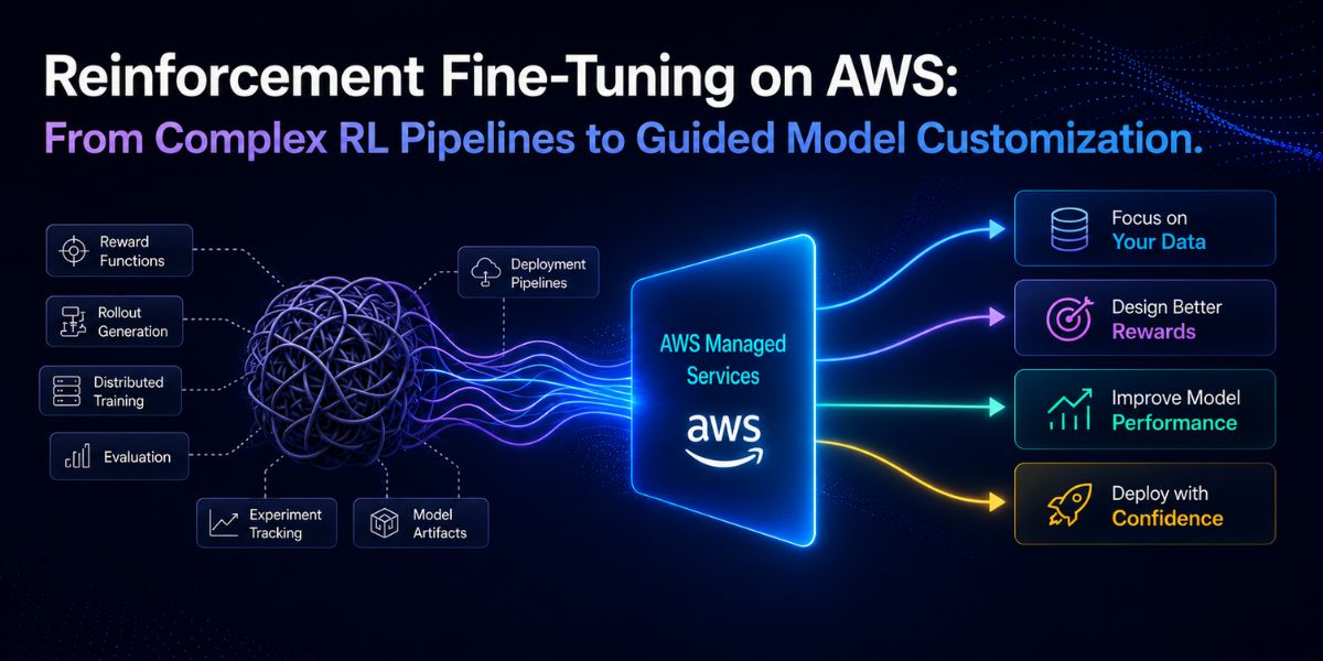 Fission_Labs's tweet photo. 🚀 Reinforcement Fine-Tuning is becoming practical for enterprises but success still depends on more than just the tooling.

📖 Read the full blog: https://t.co/BLzirGkHeh

#FissionLabs #GenerativeAI #AWS #AmazonBedrock #AmazonSageMaker #ReinforcementLearning https://t.co/mdAycMIev1