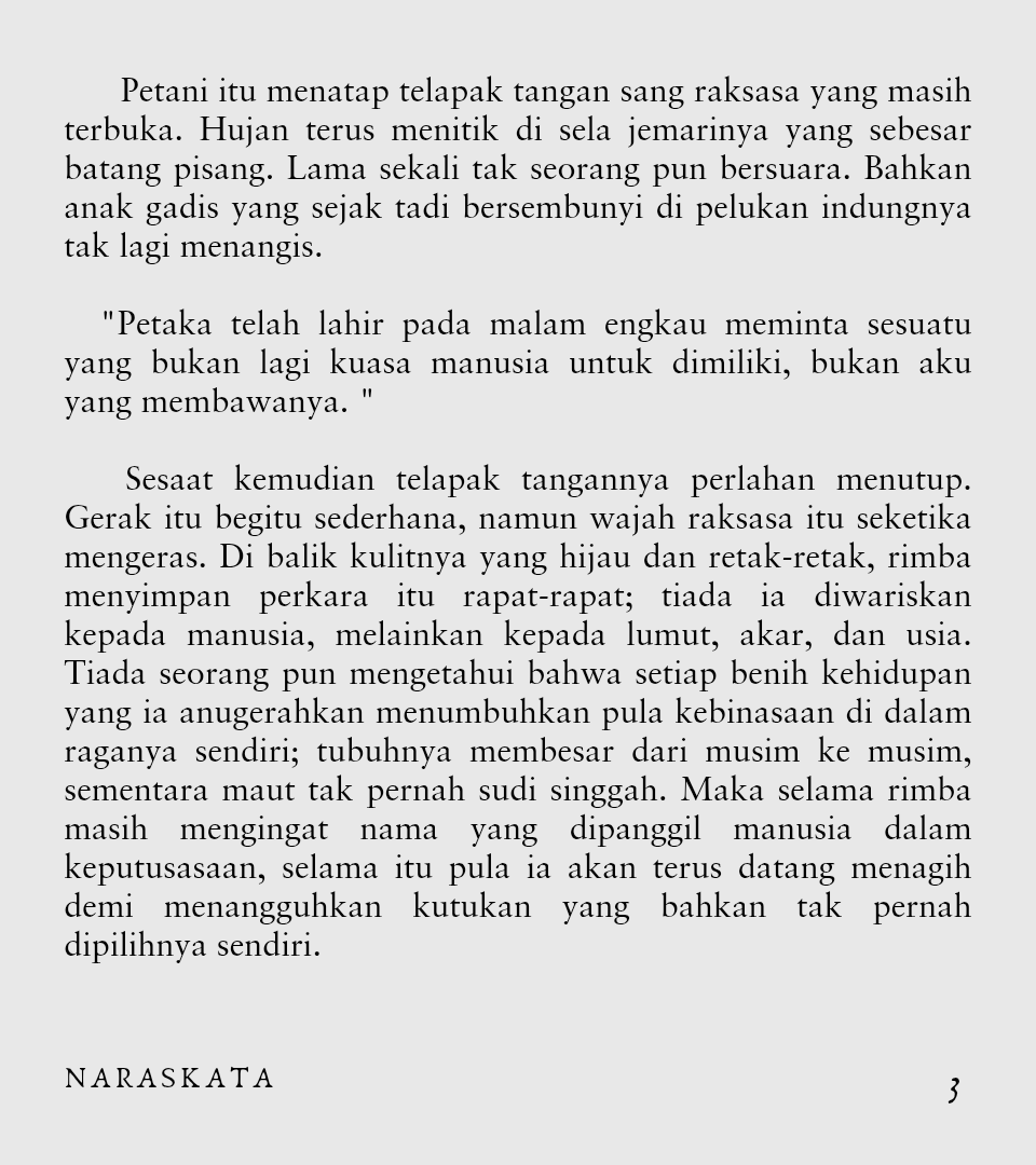 wicaksara's tweet photo. Kaul-Kaul Petaka (2/2) —FIN #naraskata https://t.co/ZkgQWrfYV5