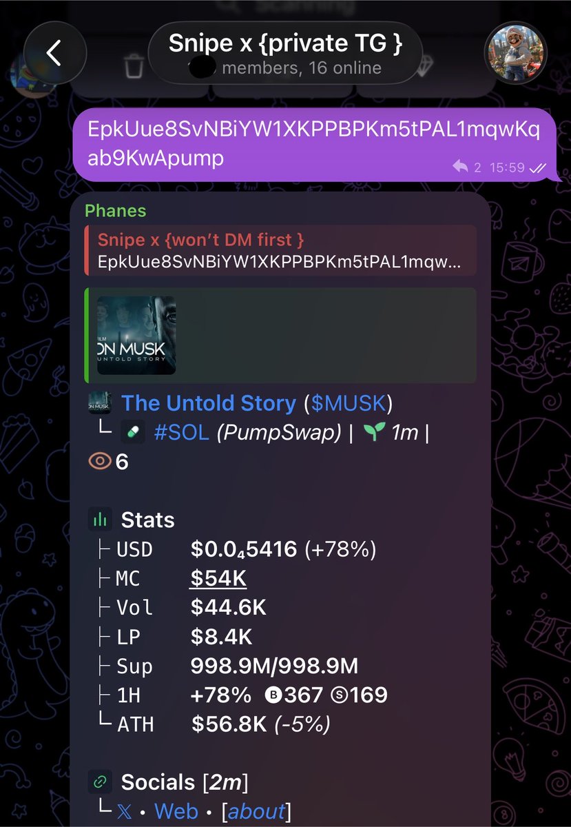 Snipe_xs's tweet photo. Watch you me entry on $MUSK
Ca;

EpkUue8SvNBiYW1XKPPBPKm5tPAL1mqwKqab9KwApump https://t.co/yxD3NtiEPC