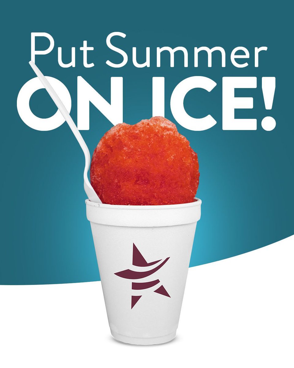 Memberschoicecu's tweet photo. Put summer on ice this week with a complimentary snow cone. Visit us at our Marlin location on Thursday, August 6 (11 a.m. to 1 p.m.), the Northside branch on August 7 (11 a.m. to 1 p.m.), and the main branch on Saturday, August 8 ( 10 a.m. to 12 p.m.). Bring the family! https://t.co/gzCRfVNmvR