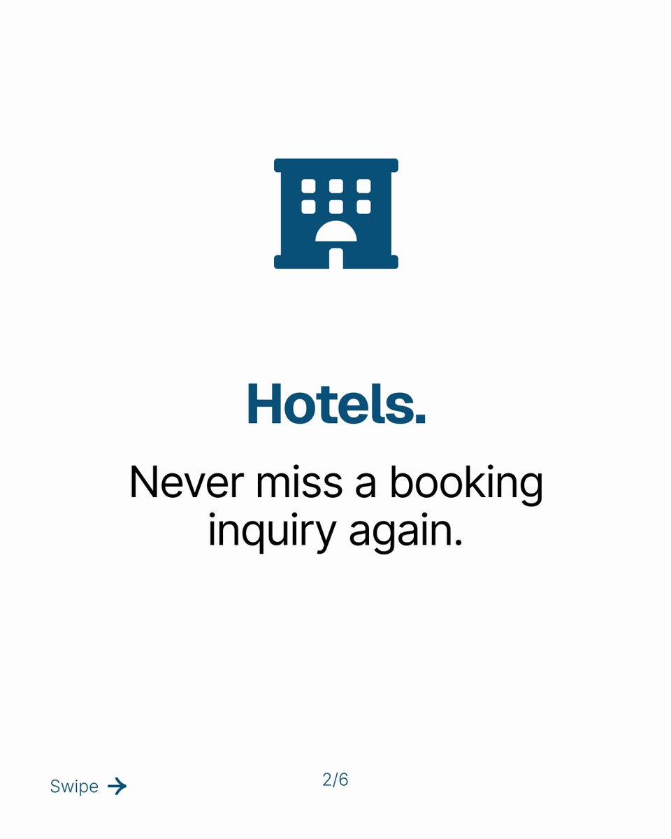 talkzoie's tweet photo. Zoie is not built for one industry. It is built for any business that has a front desk and cannot afford to miss a customer. Hotels, clinics, hospitals, real estate offices, and more. If your business runs on bookings and inquiries, Zoie handles the front desk so you can handle https://t.co/HzGgzn1MnF