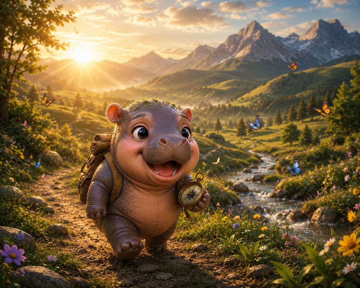 brotchencto's tweet photo. Baby hippo $Brötchen https://t.co/CYrS4sBlhc