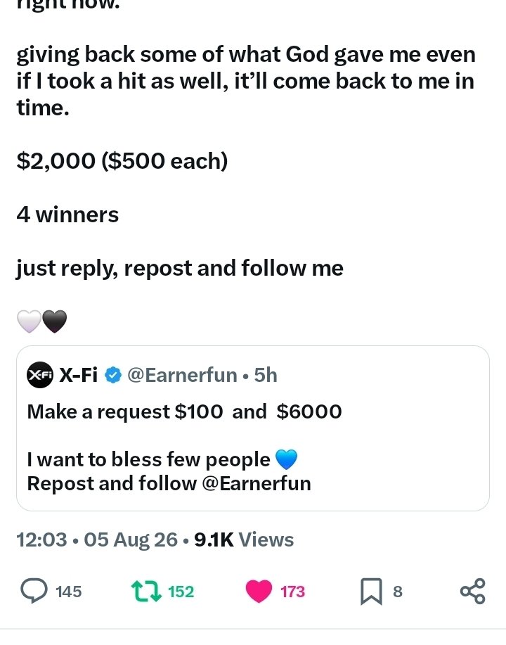 TaiwoAde98's tweet photo. @Earnerfun What exactly can I do to get a win never had d taste of a win😪I knw I don’t get lucky in stuffs like this but I just hv to keep tryin

I really need this plsss😭🙏 @Earnerfun I'll be very glad if I can be among d 4 lucky winners.Plssss X-Fi🙏Thank u so much
RT✔️&amp; following since https://t.co/An6ZUZavnY