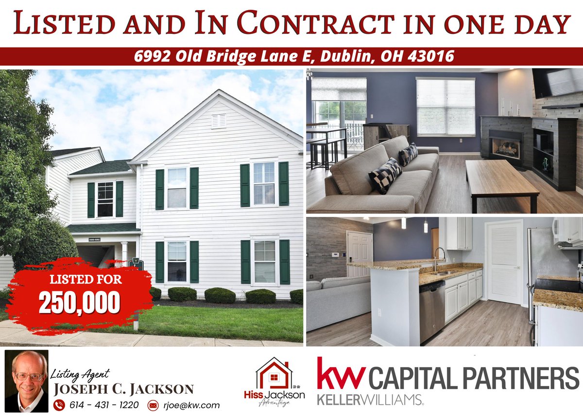 jcjackson's tweet photo. 🏡 LISTED &amp; IN CONTRACT IN JUST 1 DAY!

This highly renovated 2 BR, 2 BA condo in the desirable Dublin Jerome High School attendance area attracted immediate attention!

#DublinOH #RealEstate #InContract https://t.co/WTbwiAbGXb