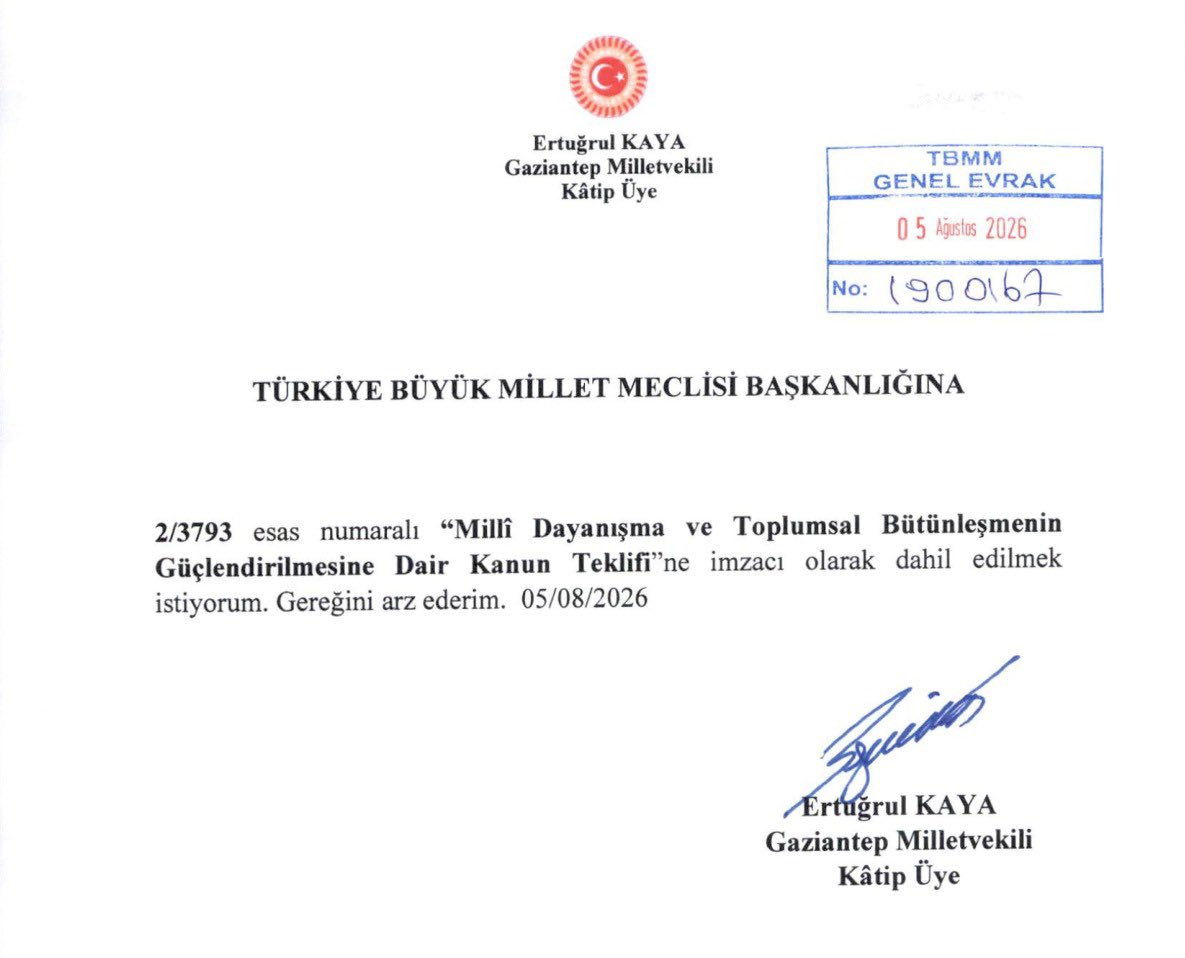avertugrulkaya's tweet photo. “Millî Dayanışma ve Toplumsal Bütünleşmenin Güçlendirilmesine Dair Kanun Teklifi”ne imzacı olarak iştirak ettim. 

Bugün, bekamız ve istikbalimiz için kritik adımların atıldığı millî dayanışma, kardeşlik ve demokrasi vizyonuyla yola çıkılan süreçte önemli bir dönemeçteyiz. 

Milli birlik ve kardeşlik hedefine doğru atılan bu millî adımlar son derece kıymetlidir. 

Sürecin devletimiz ve milletimiz için hayırlı olmasını Rabbimden diliyorum.

#hayırlıolsun