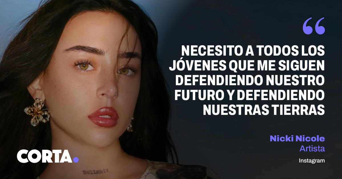 somoscorta's tweet photo. Nicki Nicole convocó a la movilización de este jueves en contra de las modificaciones a la Ley de Tierras, dijo que "están vendiendo la Argentina" y pidió: "Necesito que se hagan cargo de lo que es de ustedes". https://t.co/oTREBx4IeY