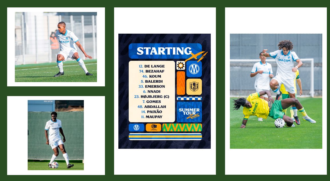 OMCdF's tweet photo. Amical : #OM - Al-Shahania SC avec 3 @OMCdF dans le 11 de départ 💪🧐
👉 Kelyann Bezahaf (06, ArD, #U23ALG 🇩🇿)
👉 Keyliane Abdallah (06, AiD, #U20FRA 🇫🇷)
👉 Alexi Koum (06, DC/ArG, #U23CAM 🇨🇲) https://t.co/PrCXwCiSXd