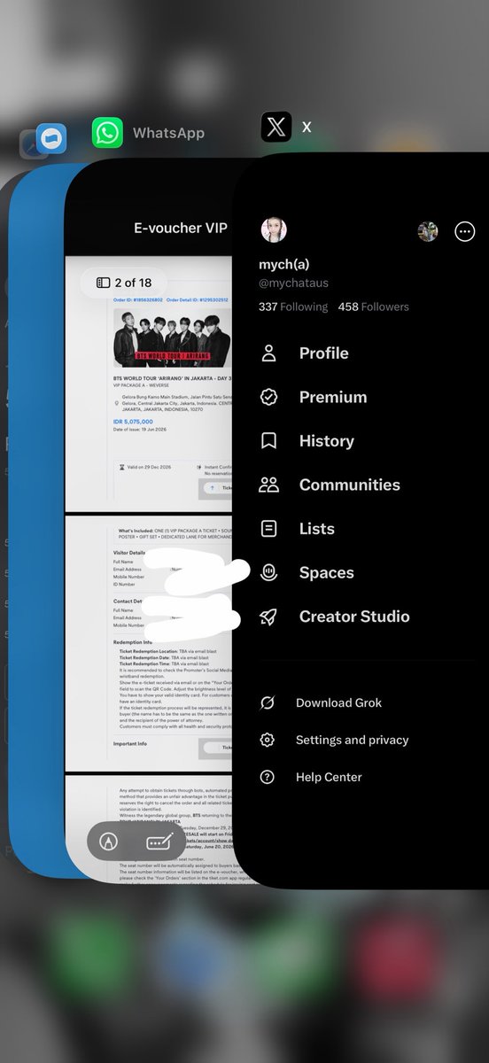 mychataus's tweet photo. wts tiket bts arirang worldtour in jakarta

section vip package a day 1&amp;2 
aku jual web price + fee jastip 1jt yaaa 

an pribadi diurus sampe fisik jd amannn
dijual krn pindah ke day 3 avail proof realtime

.t wtb wts dijual ticket bts worldtour jakarta https://t.co/Qh7GvqxDp4
