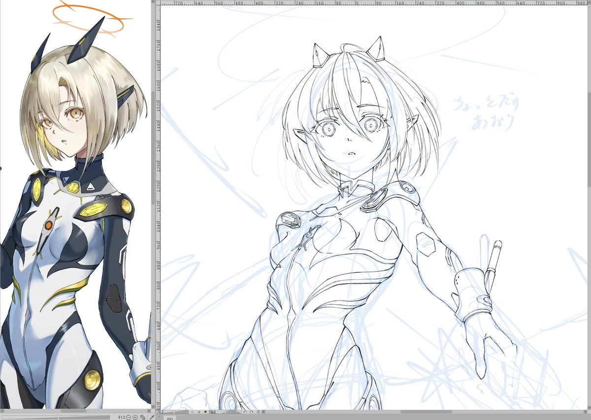 re_take0404's tweet photo. 表紙になるやつ急いで描いてる https://t.co/cSq8Xcnk12