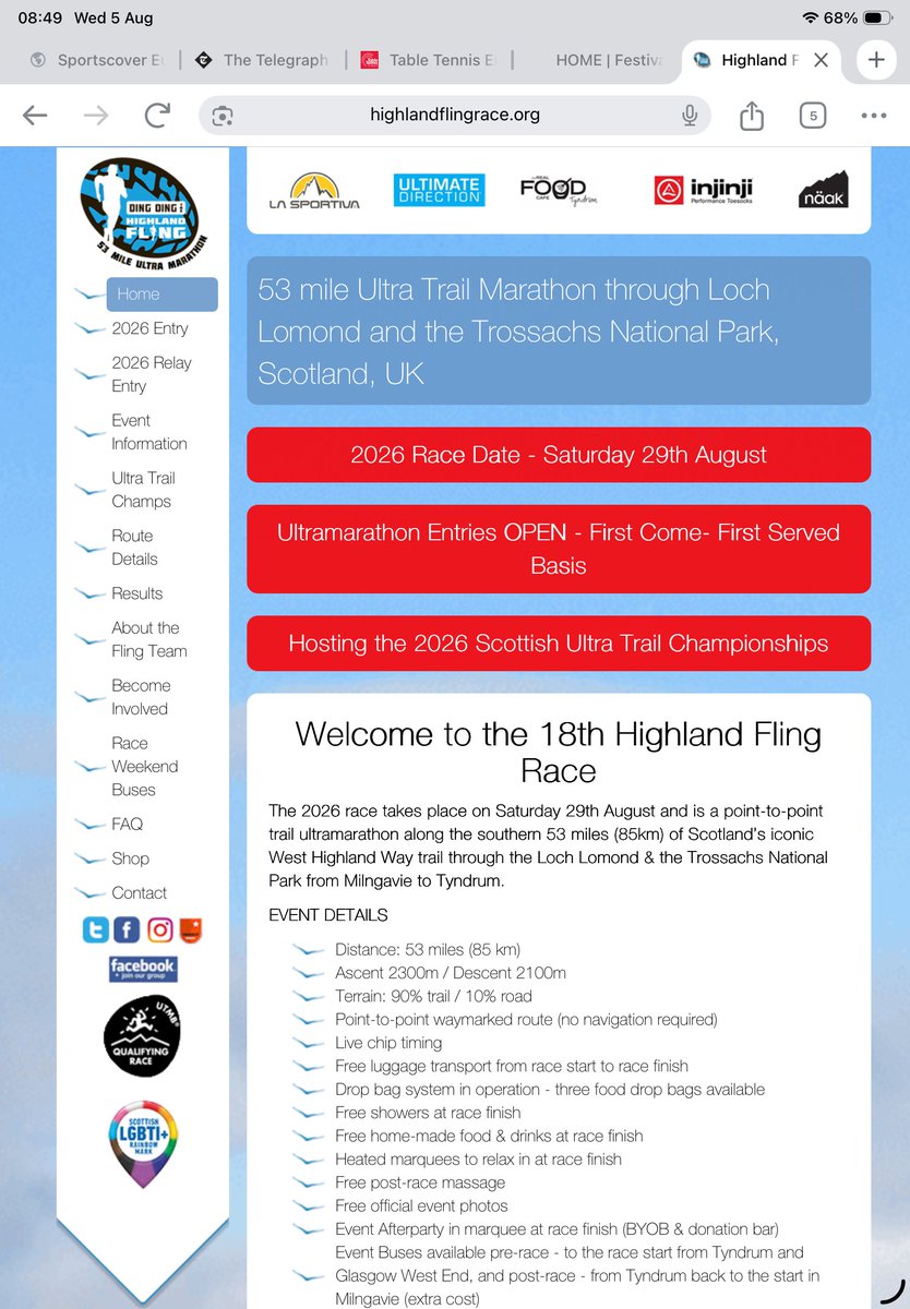 WomensRightsNet's tweet photo. Are you a keen runner? At the end of the month is the gruelling Highland Fling Race (53 miles along the West Highland Way). 

The Highland Fling does so many things well. There are equal entries for males and females (500 spaces each). Free pregnancy / adoption deferrals. Periods products in the loos. Free ‘women-centred’ training runs. 

But that pesky small-print lets the whole thing down: “You can enter our race in the women’s, men’s or nonbinary category. If you are trans, you are welcome to run in the gender category with which you identify.”

So the female category is open to men then… that’s not the law Highland Fling…go back to the drawing board. 3/5