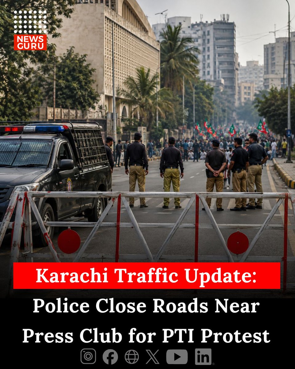 newsgurupk's tweet photo. Karachi Traffic Update: Police Close Roads Near Press Club for PTI Protest
Read more: https://t.co/YFC6FAt7Y9
#NewsGuru #KarachiTraffic #PTI #ImranKhan #TrafficAlert #RoadClosures https://t.co/gpEHPvT4us