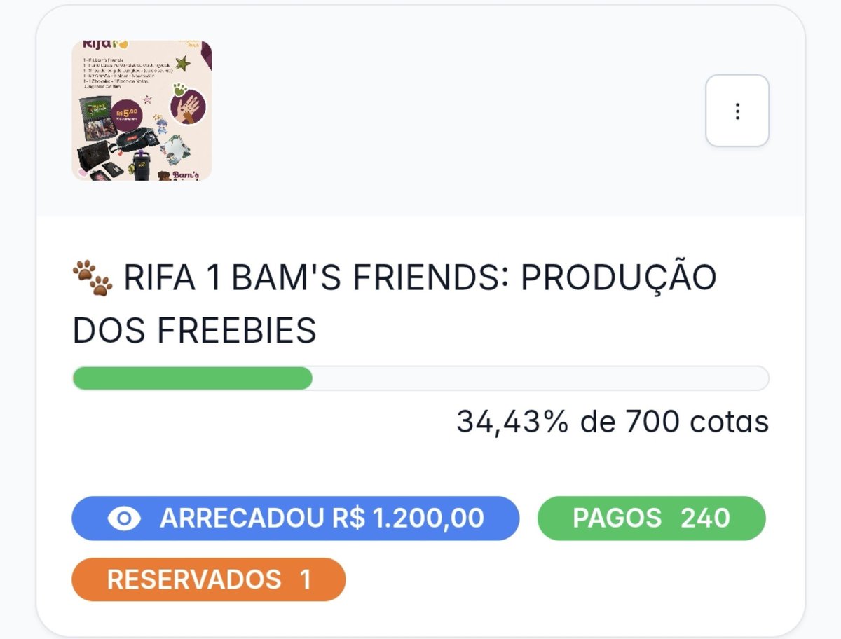 InfoJungkookBR's tweet photo. 34,43% DA RIFA VENDIDA!

Comprando uma cota você ajuda na produção dos freebies para o show e concorre a 5 prêmios das suas lojas fanmades favoritas! 👀

Os freebies serão um photocard, chaveiro e adesivo, também acompanhará um QR CODE para que mais pessoas contribuam com o projeto! 💜

🎟️ Compre ou reserve suas cotas: https://t.co/c5Dke8S22U