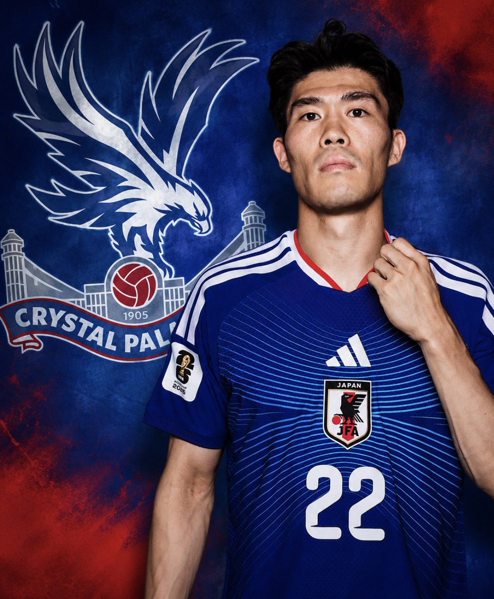 Fooootest's tweet photo. プレミアリーグに9人の日本人が集結🇯🇵🔥

▼

🔴遠藤航（リバプール）
🔵三笘薫（ブライトン）
⚪️田中碧（リーズ）
🔵鎌田大地（クリスタル・パレス） 
⚪️高井幸大（トッテナム）
🩵坂元達裕（コヴェントリー）
🟠守田英正 （ハル・シティ）
🔵前田大然（イプスウィッチ）

🔵冨安健洋（クリスタル・パレス）⌛️🔜