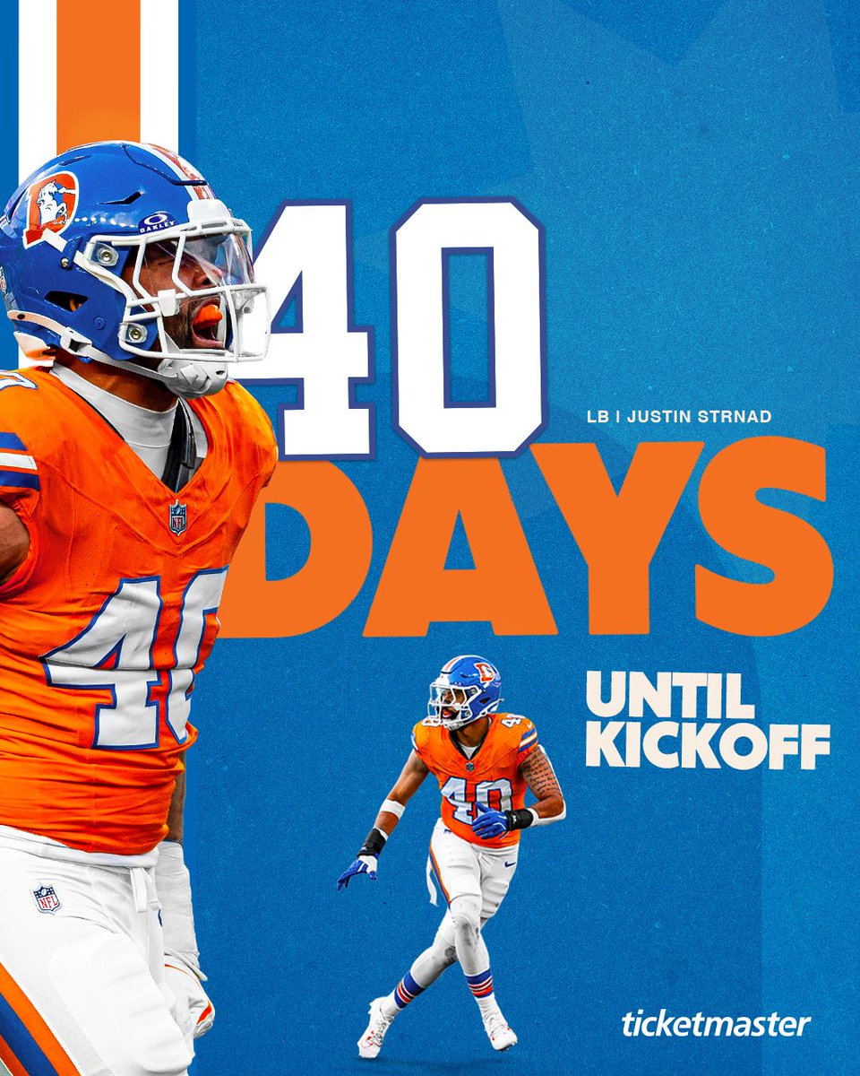 Broncos's tweet photo. .@jsgarbs days until kickoff‼️ https://t.co/I4rbLvL7Dx