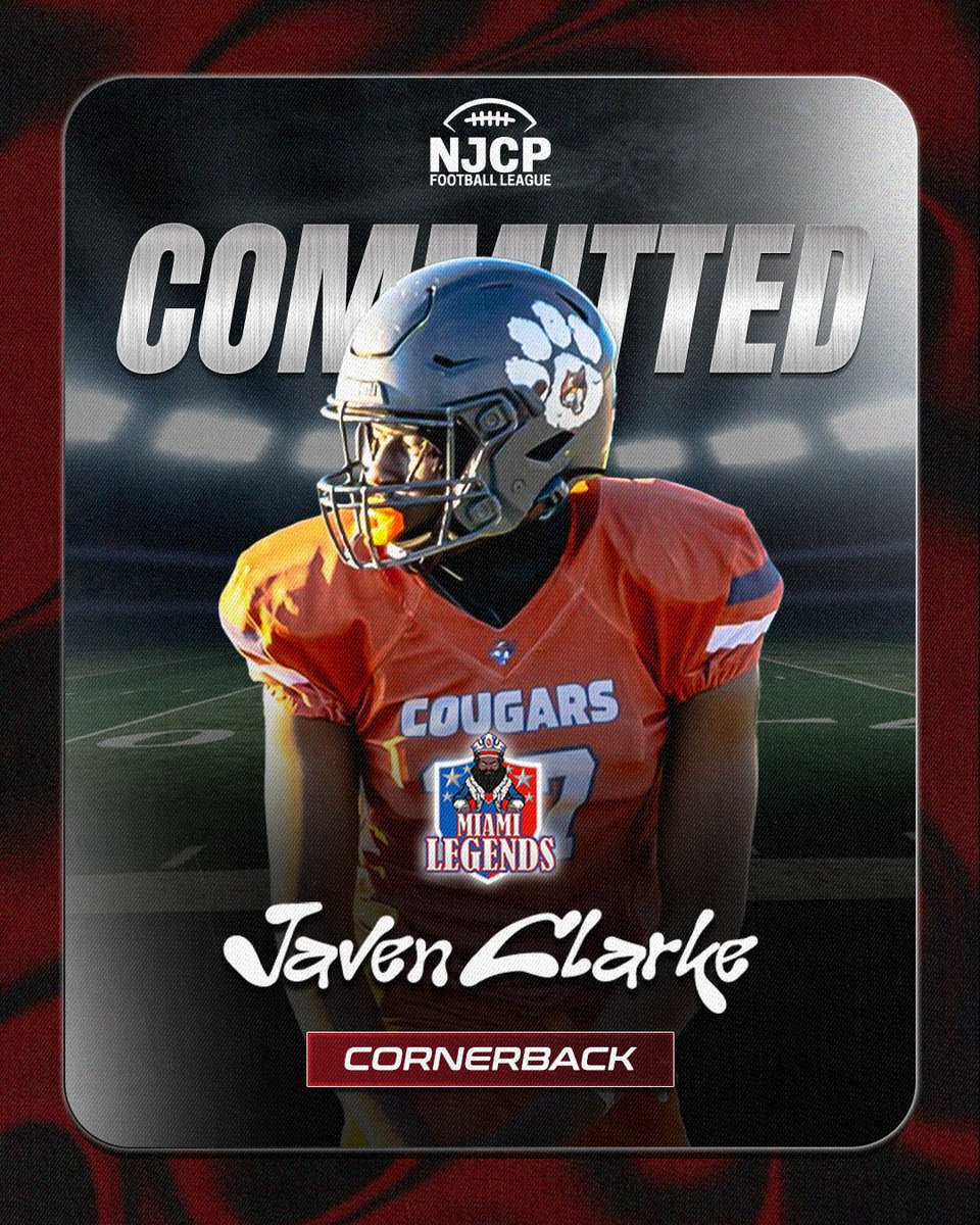 NJCP_Football's tweet photo. Officially welcoming Javen Marquis Clarke to the NJCP Football League. 🔥

A lockdown cornerback with the athleticism and instincts to make plays in the secondary, Javen is headed to the North Carolina Lightning. 

Welcome to the Lightning, Javen.

IG: @Username99zz
X: @Thelastofy
#NJCPFootball #NorthCarolinaLightning #Committed #Cornerback #FootballRecruit #CollegeFootball #StudentAthlete #BuiltForMore #NextOpportunity
