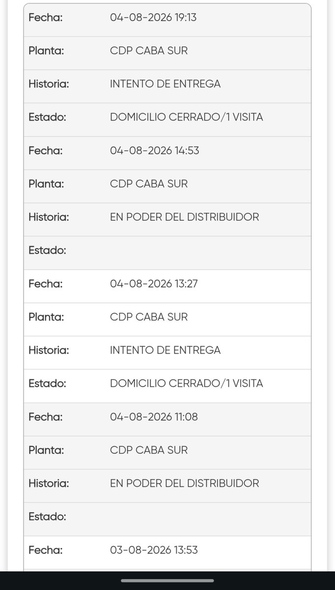 NicolasBanega6's tweet photo. @CorreoOficialSA desde el lunes 03/08 estoy a la espera de un pedido que viene desde Santa fe y lo único que saben agregar en el "seguimiento" es que se intentó hacer la entrega y que el domicilio está cerrado. Trabajo y estoy todo el día en el domicilio y no paso nadie. https://t.co/ZJB1g9XOD8