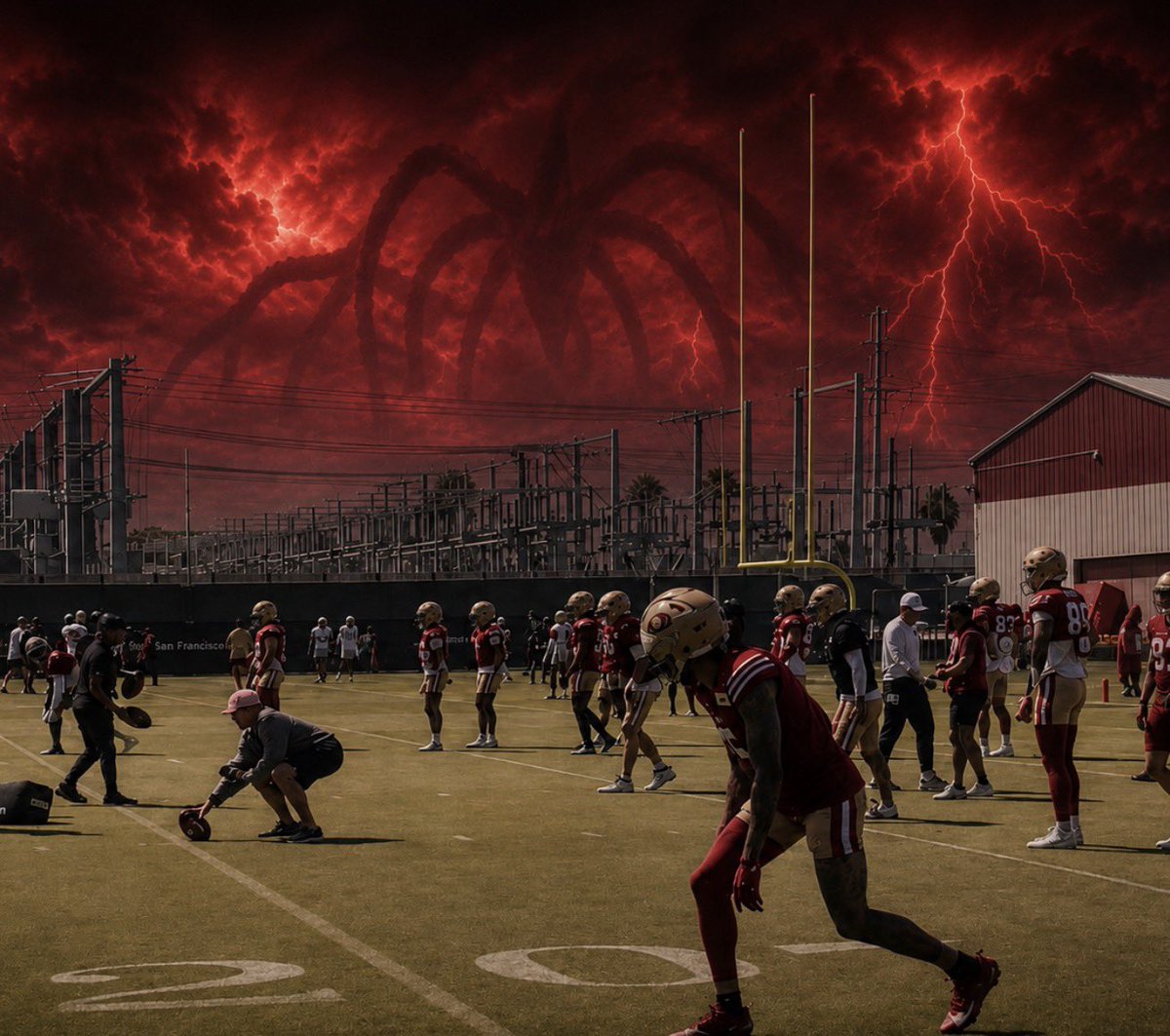 RichJohnsonNFL's tweet photo. Scene from #49ers training camp: https://t.co/XVleQQSzn7