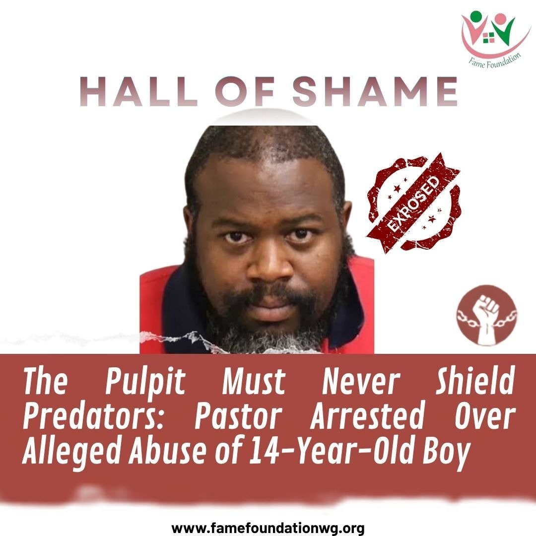 famefoundationF's tweet photo. A position of faith should never become a weapon against the vulnerable.
The allegations against this pastor are deeply disturbing. If proven in court, they represent a profound betrayal of a child's trust, an abuse of spiritual authority, and a reckless disregard for another https://t.co/LvelkX4unT