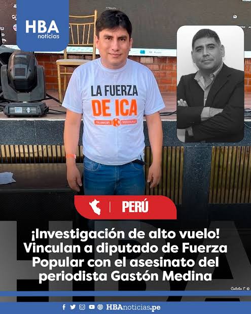 arihmanperuano's tweet photo. Se veía venir. El diputado d #FuerzaPopular Carlos #Zegarra sería el principal sospechoso d asesinato d periodista Gaston #Medina. Hay un audio d Zegarra hablando con el sicario Víctor Chimo Mere, hablando sobre asesinar a Medina y a una vice-gonernadora, y el mismo sicario.. 1/2 https://t.co/hyzWgpTxuz