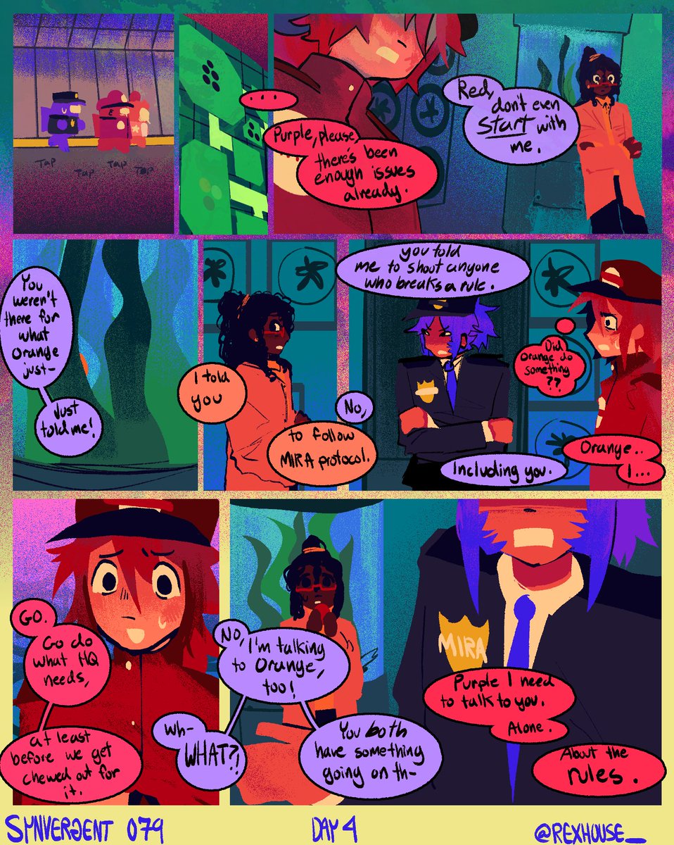 rexhouse_'s tweet photo. [Day 4] I Can't Tell You What's Wrong If Nothing is Wrong 4/9
#synvergent #amongusshow AU

cw themes of grooming aftermath and suicide; pls take care of yourselves https://t.co/MZ7BgzkJP4