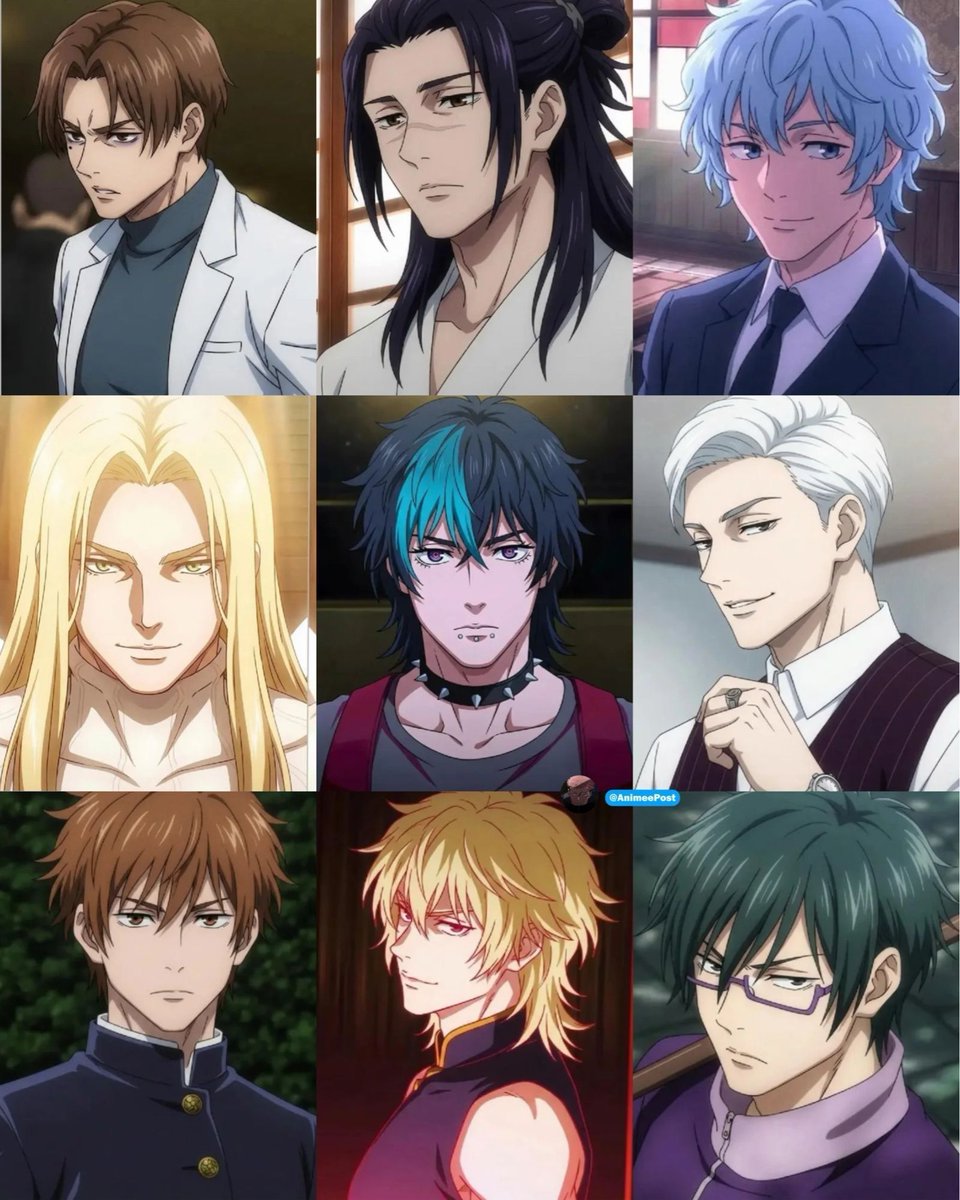 AnimeePost's tweet photo. If JJK female characters were men https://t.co/atQQ2UYPUr