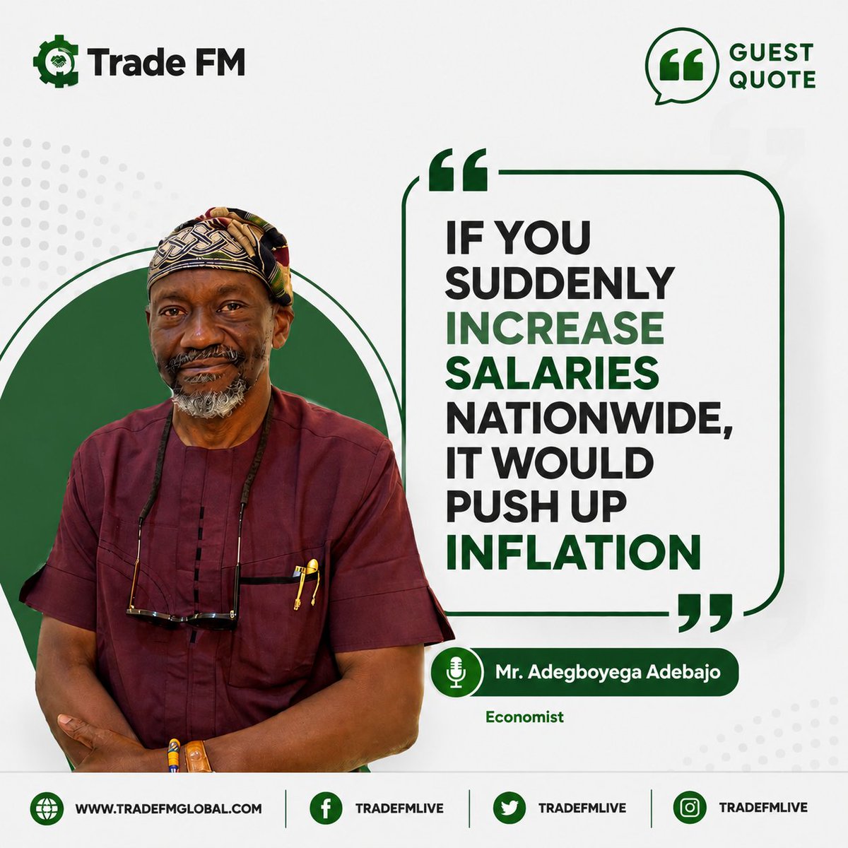 tradefmlive's tweet photo. Should higher wages come before productivity, or will they fuel inflation? Watch the full video on tradefmlive
#TradeFM #Economy #Inflation #Nigeria https://t.co/iOwhofqsdT